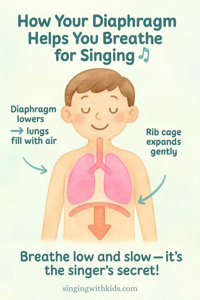How Your Diaphragm Helps You Breathe for Singing Diaphragm lowers - lungs fill with air Rib cage expands gently